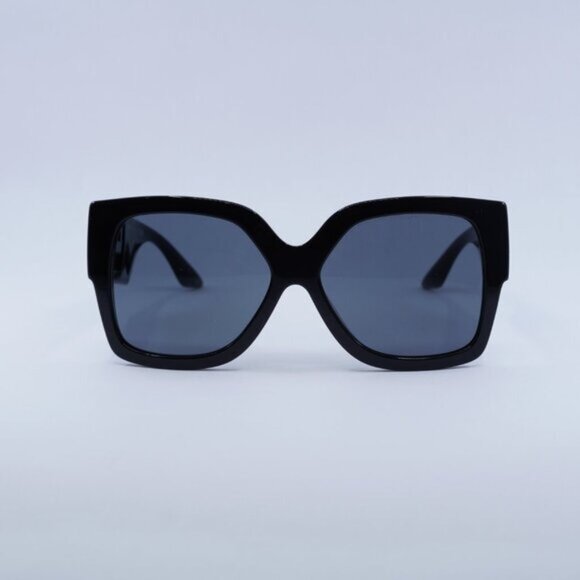 Versace VE4402 GB1/87 Sunglasses Black Square Frame, Dark Grey Lenses - Picture 3 of 12